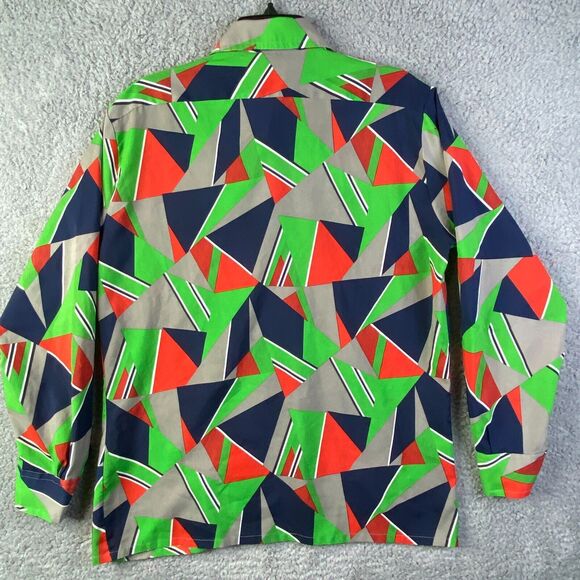 Media Quintessa Mens Shirt 100% Polyester Long Sleeve Size Large Vintage - Picture 2 of 10